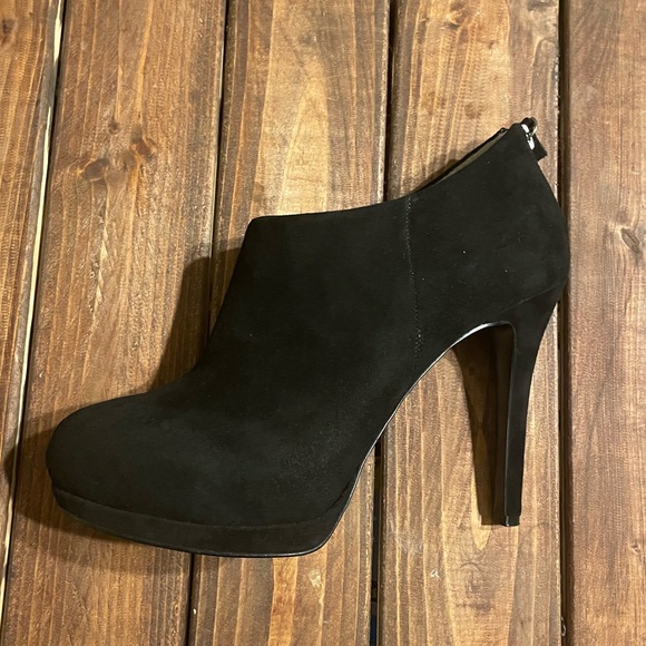 Nine West Haywire Black Suede Zip up Back heels |women’s 7.5 | - Picture 10 of 13